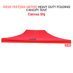 Red 10x20 Feet Canopy Canvas Replacement Gazebo Canvas Market Tent Cover Only
