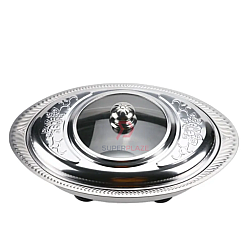 6 Sets 41x28cm Oval Cut Embossed Stainless Steel Buffet Set Catering Serving Tray Food Pan Warmer