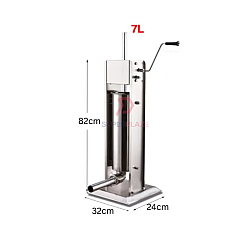 7 Liters Vertical Sausage Plus Churros Stainless Steel Manual Spanish Sausage Maker Meat Filling Machine