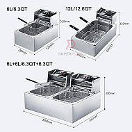 2500W Heater Only Spare Part For Electric Deep Fryer Replacement Part