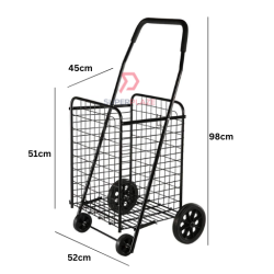 XL 4 Wheels Market Trolley Multi Cart Shopping Cart Pasar Troli Bakul Lipat