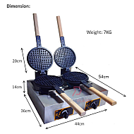 Double Burner GW2 Commercial Gas Waffle Baker Stove Portable Waffle Maker Telfon Waffle Pan
