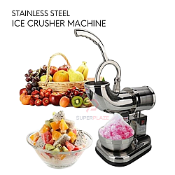 Commercial Stainless Steel Electric Dual Blade Ice Crusher Shaver Machine Cendol ABC Snow Flake
