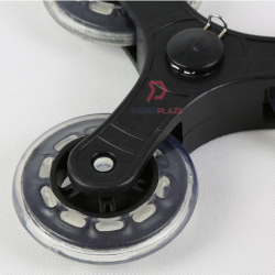 Black Plastic 1 Pair Aluminium Shopping Cart Wheel Spare Part For Market Trolley