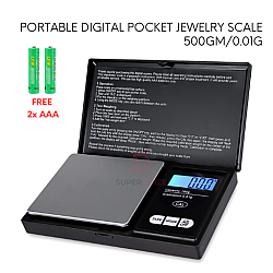 500gm x 0.01g Portable Jewelry Digital Scale Jewelry Diamond Gold Medicine Herbs Scale
