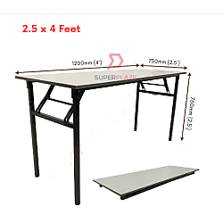3V 2.5x4 Feet Heavy Duty Laminated Wood Top Banquet Table Folding Function Table