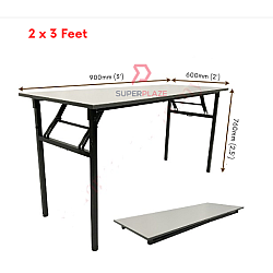 3V 2x3 Feet Heavy Duty Laminated Wood Top Banquet Table Folding Function Table