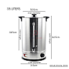 35 Liters Commercial Electric Water Boiler Automatic Temperature Control Beverage Dispenser
