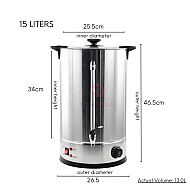 15 Liters Commercial Electric Water Boiler Automatic Temperature Control Beverage Dispenser