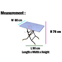 3V Marble Blue 2x3 Feet Plastic Foldable Table Portable Dining Table Study Table Kitchen Table Outdoor