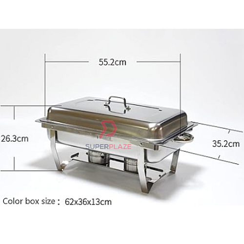 Triple Tray Stainless Steel Chafing Dish Food Warmer Serving Tray Buffet Set