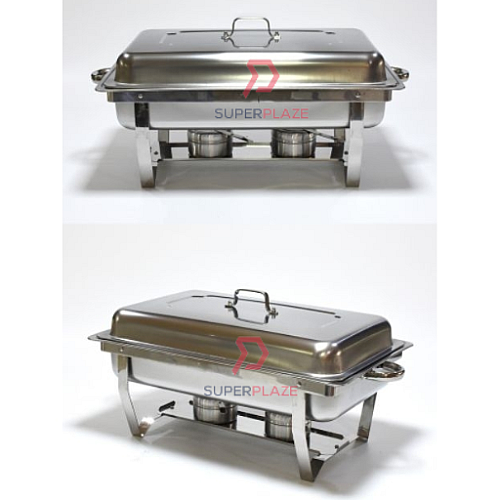 Triple Tray Stainless Steel Chafing Dish Food Warmer Serving Tray Buffet Set