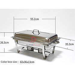Double Tray Stainless Steel Chafing Dish Food Warmer Serving Tray Buffet Set
