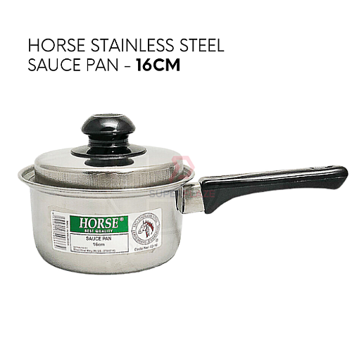16cm Horse Stainless Steel Sauce Pot Single Handle Cooking Pan