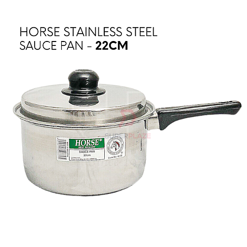 22cm Horse Stainless Steel Sauce Pot Single Handle Cooking Pan