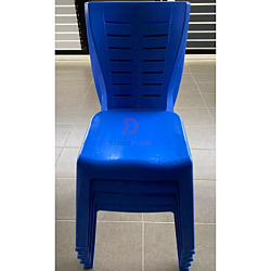 Dark Blue Color 4 Pcs 3V Eletta High Quality Plastic Rest Chair Stackable Dining Chair
