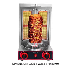 Gas Stainless Steel Kebab Machine 2 Burners Commercial Shawarma Kebab Machine