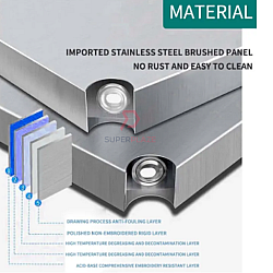 L150xW40xH80cm Stainless Steel Kitchen Rack Stove Cooking Rack Oven Water Filter Storage Rack