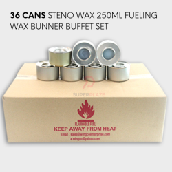 36 Cans Steno Wax 250ml Fueling Wax Burner Buffet Set Heating Wax Candle Light