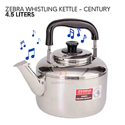 4.5 Liters Original Whistling Kettle Stainless Steel Zebra Century SUS304
