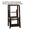 3 Tier 3V Mitta High Foldable Step Ladder Stool Metal Folding Chair