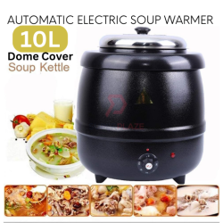 10 Liters Automatic Commercial Electric Dome Soup Kettle Warmer Heating Soup Serving Pot