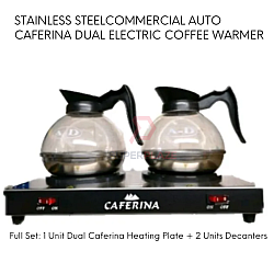 Full Set Caferina Dual Electric Coffee Warmer Decanter Serving Station Self Service Machine