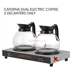 2 Decanters Only Caferina Dual Electric Coffee Warmer Decanter Serving Station Self Service Machine