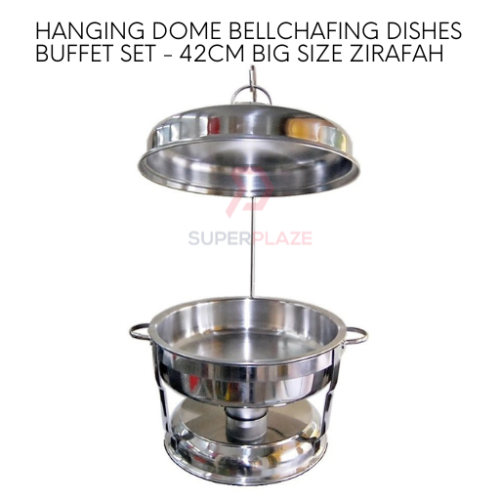 42cm Zirafah Golden Dome Bell Chafing Dishes Buffet Chafer Hanging Dome Serving Set