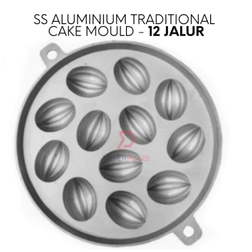 12 Jalur SS Aluminium Bahulu Mould Baker Traditional Cake Mold