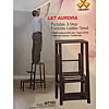 3 Tier 3V Mitta High Foldable Step Ladder Stool Metal Folding Chair