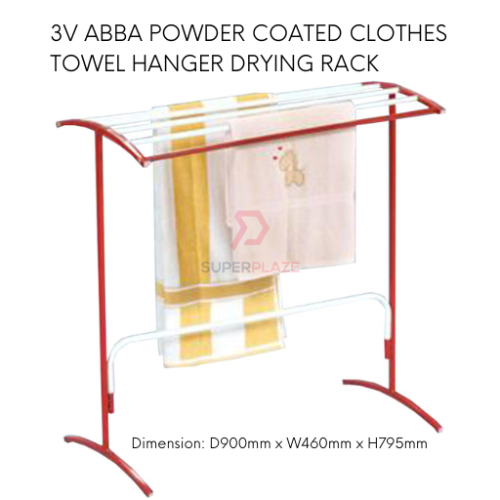 3V Abba Powder Coated Clothes Towel Hanger Drying Rack