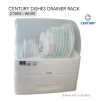 White 2 Tiers Century Dishes Drainer Cabinet Kitchen Storage Rack