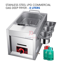 8 Liters Stove LPG Commercial Gas Deep Fryer Western Fast Food Fryer Tempura Stove Cooker