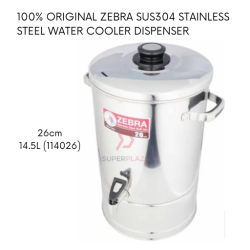 26cm 14.5L Original Zebra Water Cooler SUS304 Stainless Steel Water Dispenser Beverage Storage Thai