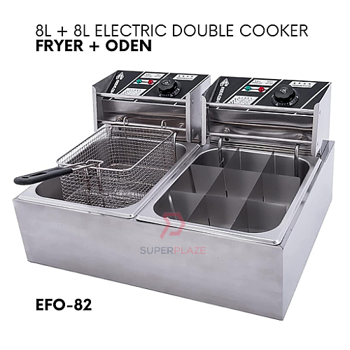 Fryer Plus Oden Fryer 16 Liters Auto Double Electric Multifunctional Cooker Foodtruck