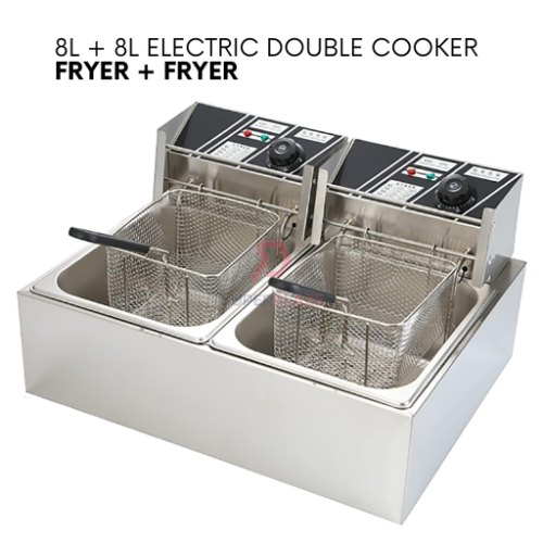 Fryer Plus Fryer 16 Liters Auto Double Electric Multifunctional Cooker Foodtruck