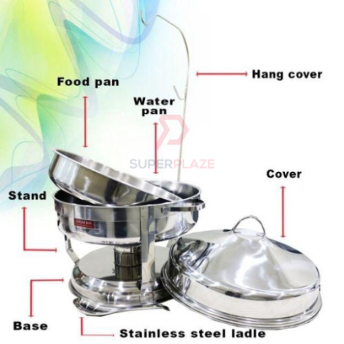 42cm Zirafah Golden Dome Bell Chafing Dishes Buffet Chafer Hanging Dome Serving Set