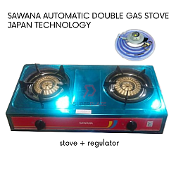 Stove Plus Regulator Sawana Automatic Double Gas Stove Dual Burner Stove Japan Technology