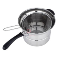  Single Layer Base 22cm Stainless Steel Multi Functional Pot Deep Fry Boil Steam Cooking Pot