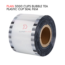 Plain Design 3000 Cups Bubble Tea Cup Seal Film Plastic Cup Sealing Roll Manual Semi Automatic