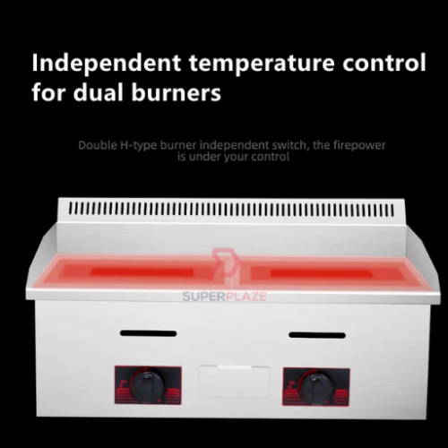 718 Commercial Gas Griddle Stove BBQ Grill Fry Western Burger Snack