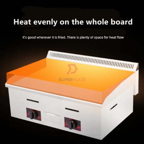 718 Commercial Gas Griddle Stove BBQ Grill Fry Western Burger Snack