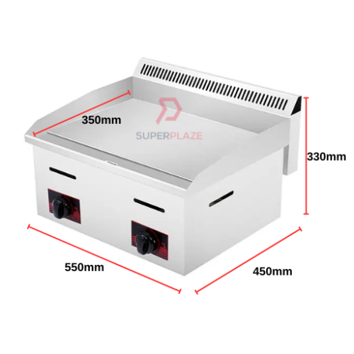 718 Commercial Gas Griddle Stove BBQ Grill Fry Western Burger Snack