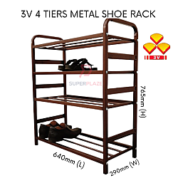 3V 4 Tiers MC Shoe Rack Slipper Organizer Flip Flop Holder Sandal Rack