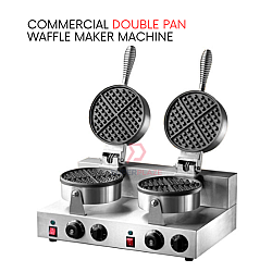 Double Head Pan Non Stick Commercial Electric Waffle Baker Maker Machine
