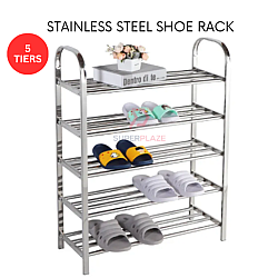 5 Tiers Stainless Steel Multi Layer Shoe Rack Flower Slipper Sandal Multifunctional Rack