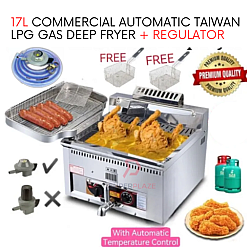 17 Liters Plus Regulator Commercial Automatic LPG Gas Deep Fryer Western Portable Food Truck Taiwan