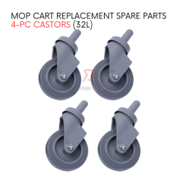 4 Pcs Castor For 32L Mop Cart Replacement Spare Parts Janitor Housekeeping
