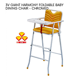Chromed 3V Giant Harmony Foldable Baby Dining Chair Infant Chair Kid Children Seat